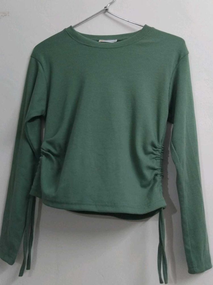 prettiest green full sleeves top