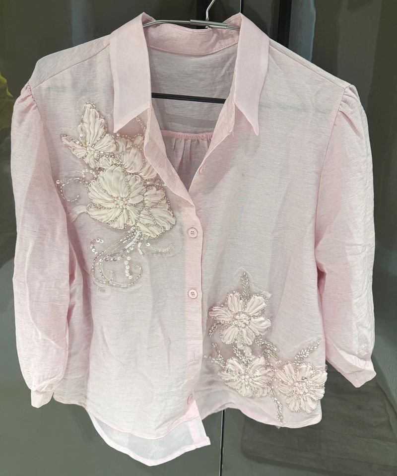 Pink Embroidered top