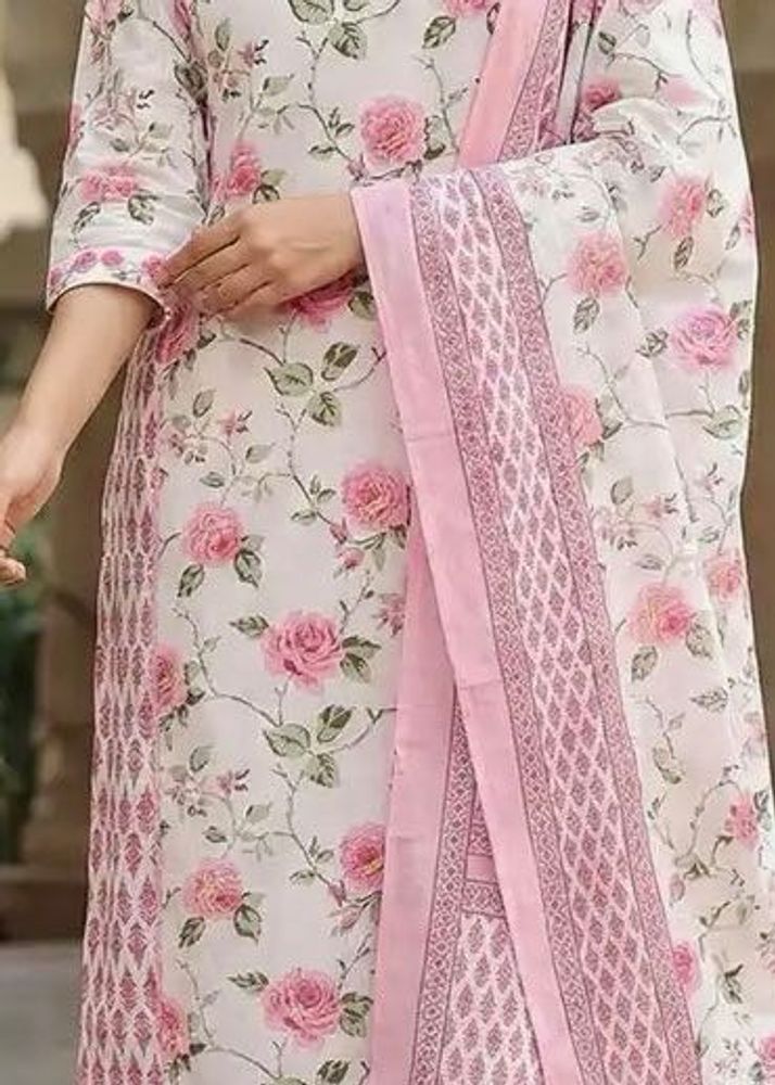 Elegant Floral Print Kurta Set