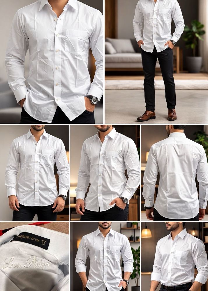 Louis Philippe White Formal Shirt New