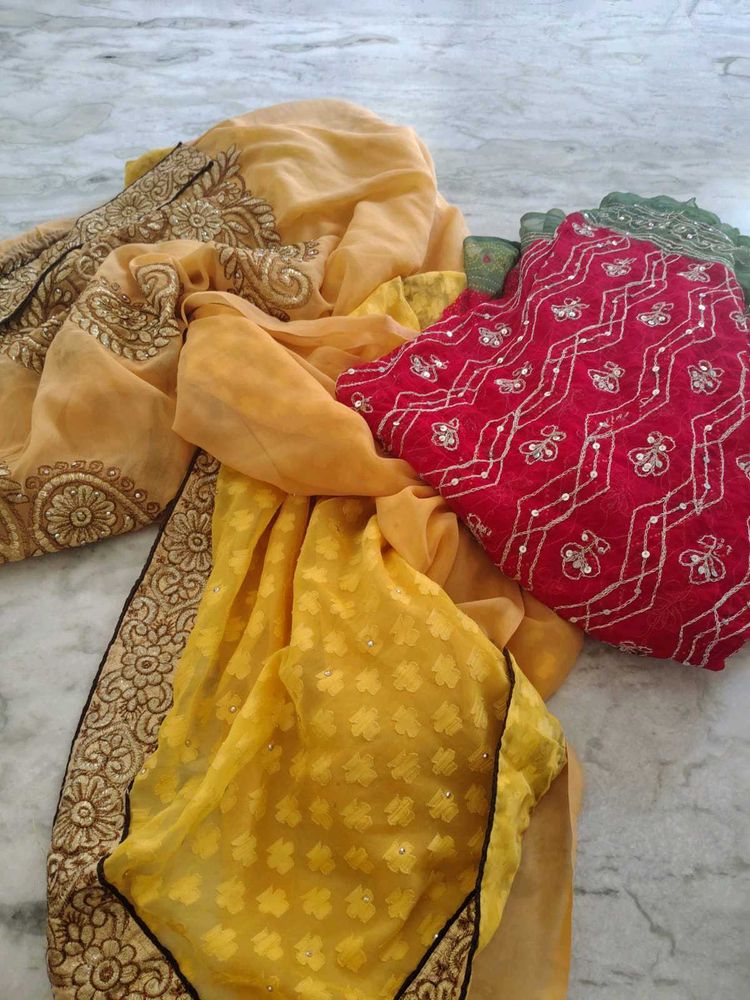 1 gharcholu and, one yellow sare