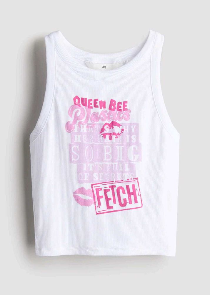 H&amp;M Queen Bee "Fetch" Graphic Tank Top LR-43