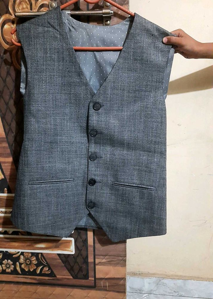 Men's Grey Formal Waistcoat