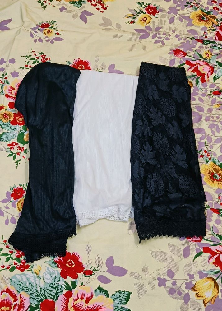 4 Dupattas With One Multi Colour Lace