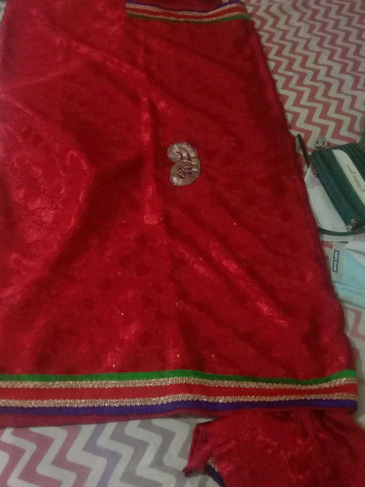 Golden Work And Silk Sarri