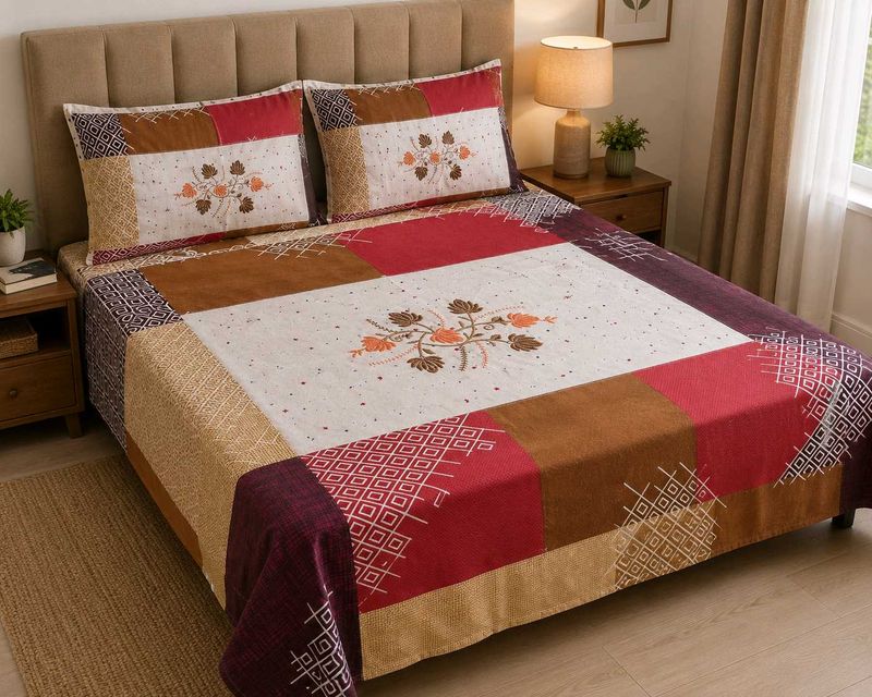 Patchwork Floral Bedsheet Set