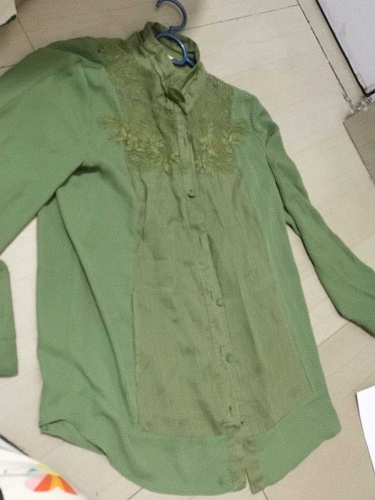 18.Elegant Green Embroidered Kurta
