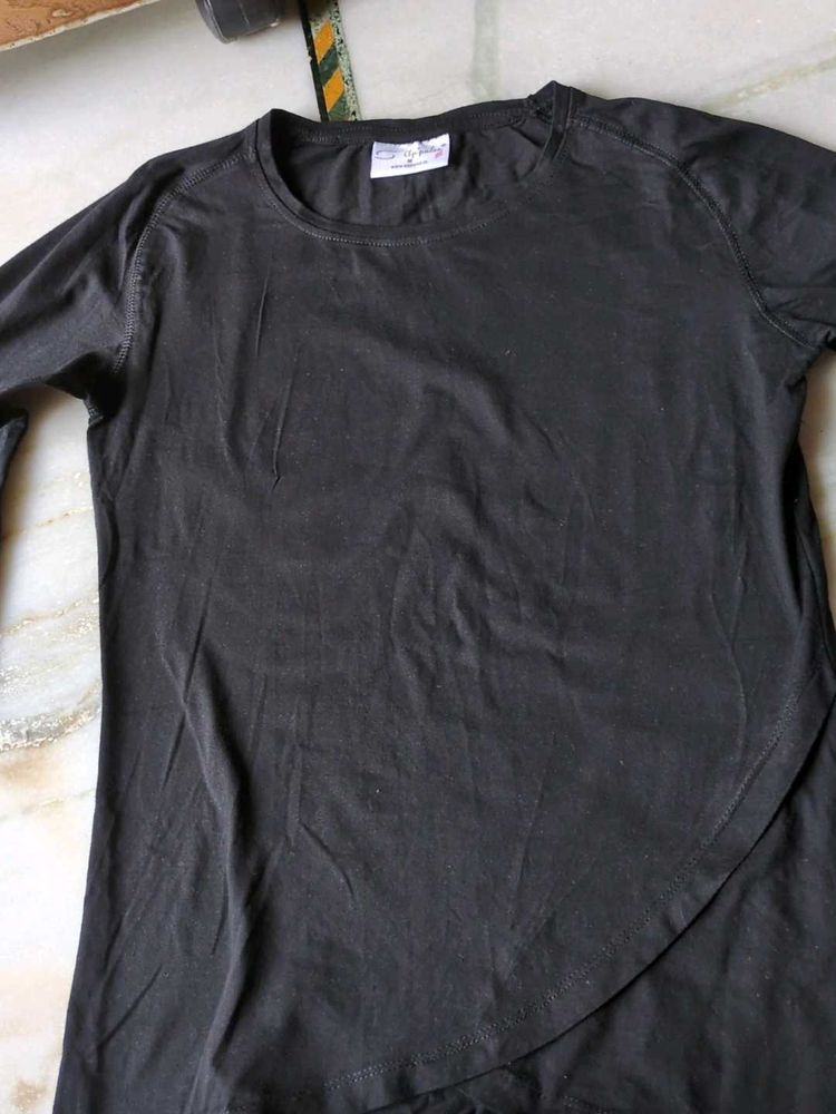 Basic Black Long Sleeve Top