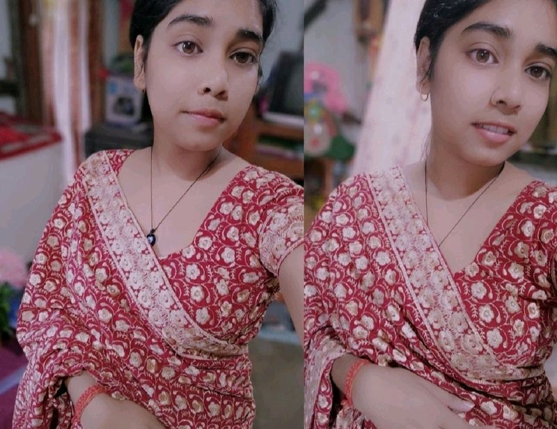Elegant Red Floral Saree