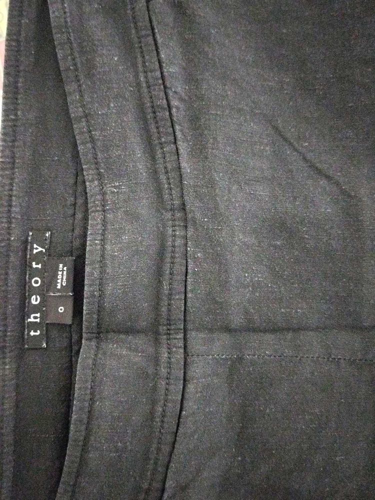 Theory Black shorts like skirt. Length13inches.