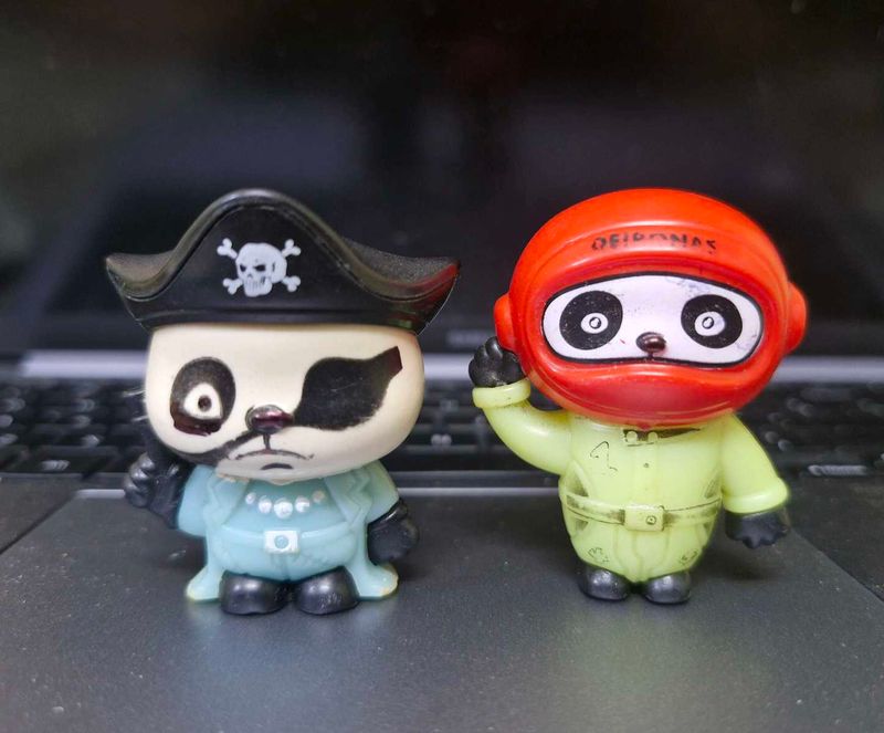 Racer and Pirate panda combo