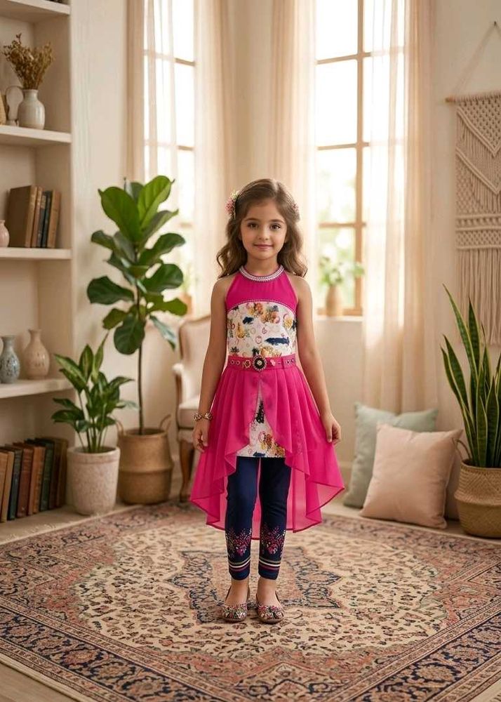 Girls' Pink Kurta Set