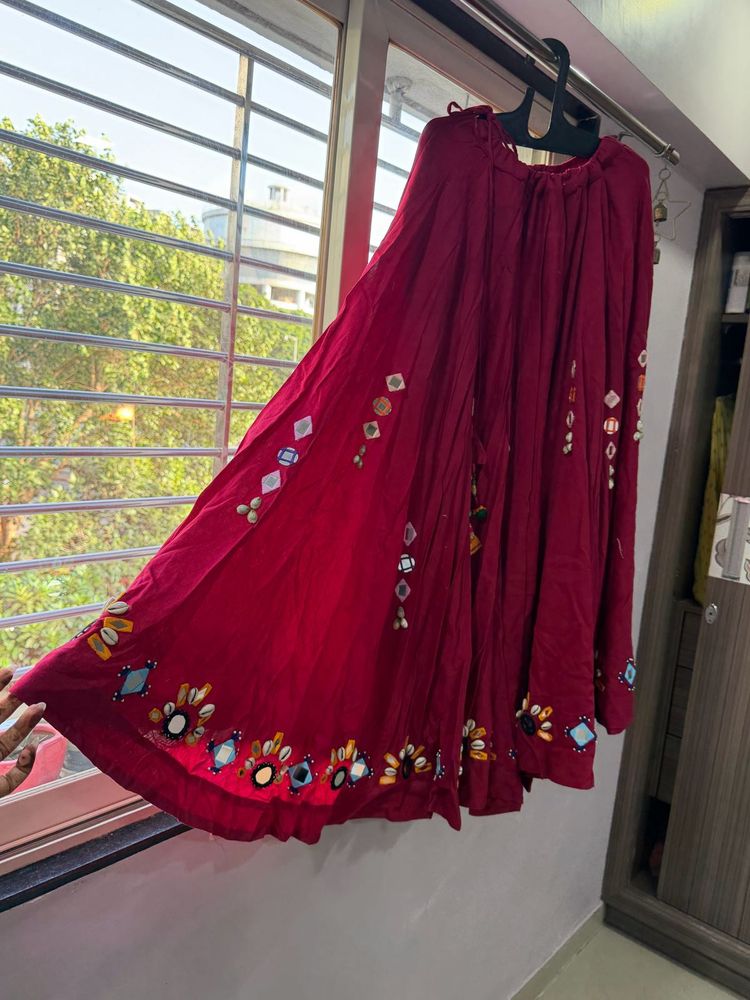 Bohemian Embroidered Skirt