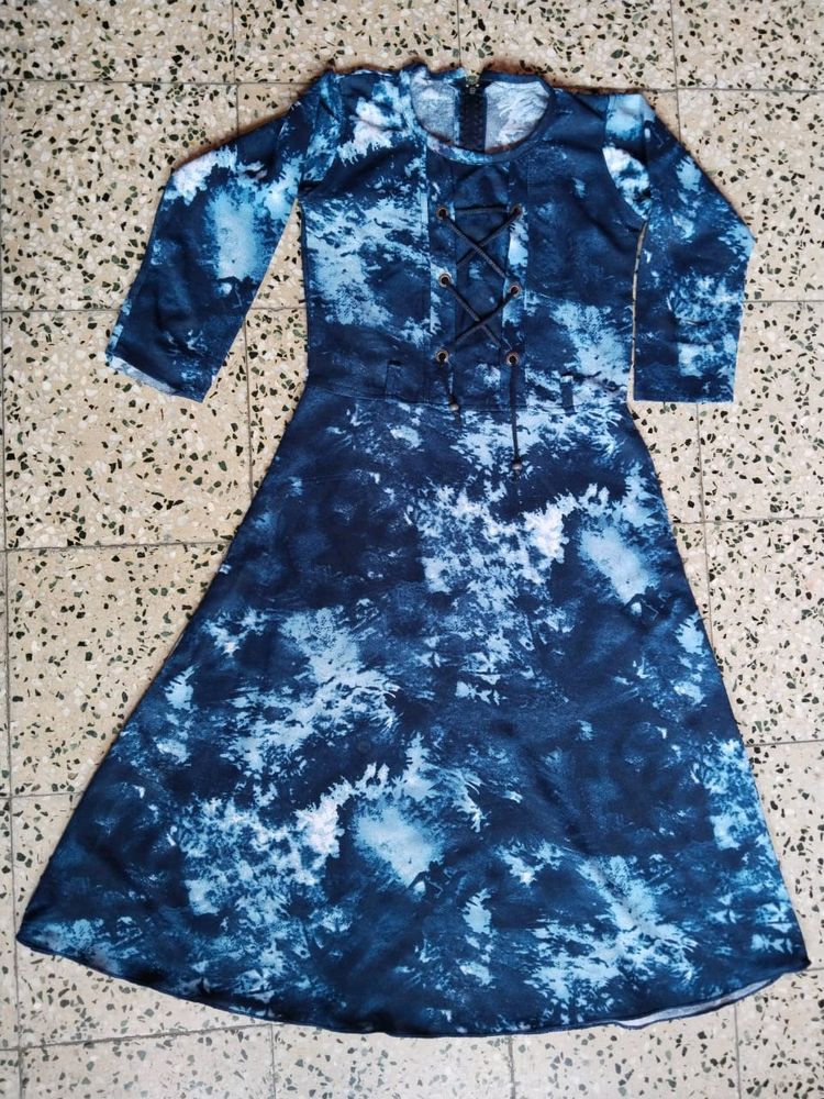 Navyblue Flared Women Top