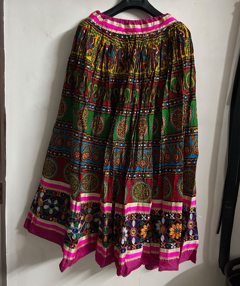 Vibrant Embroidered Ethnic Skirt