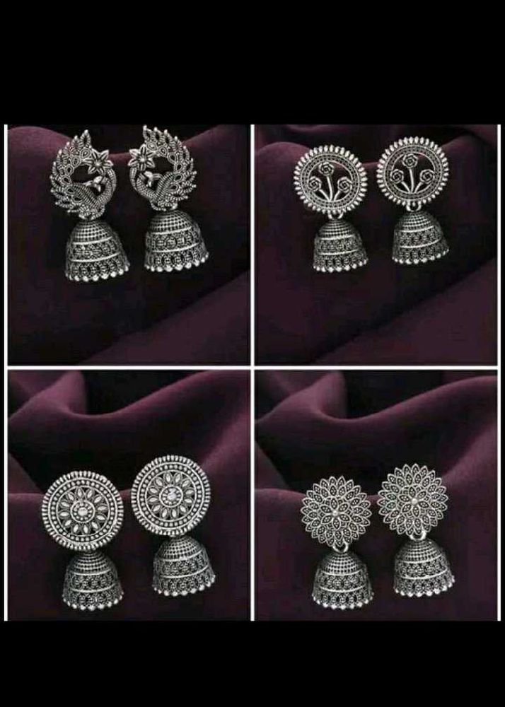combo pack of 6 Jhumka Earrings Set