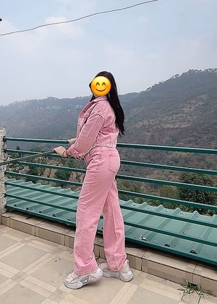 Cute Pink Denim Co-ord Set