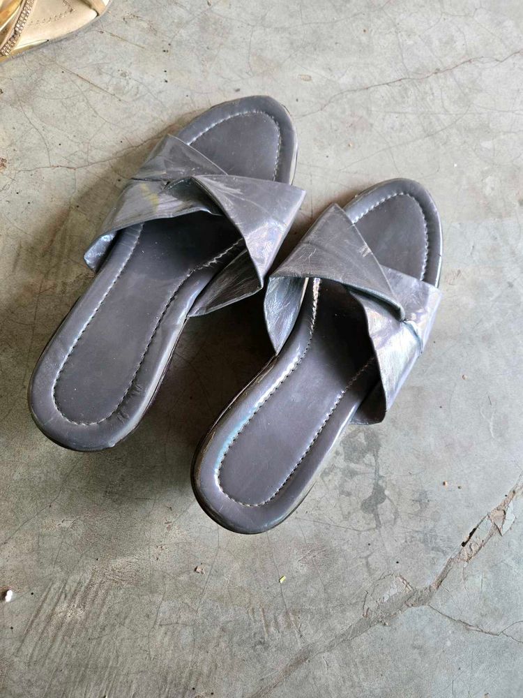 Sleek Grey Flats