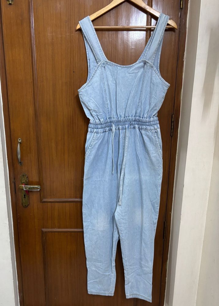 Light Wash Denim Jumpsuit