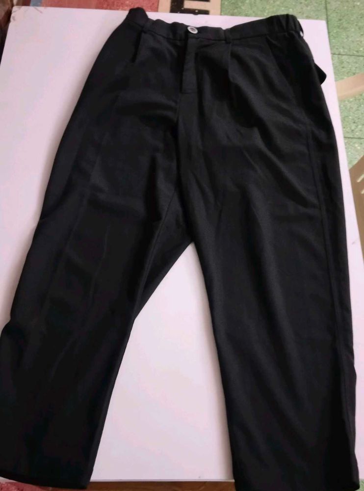 Classic Black Wide-Leg Trousers