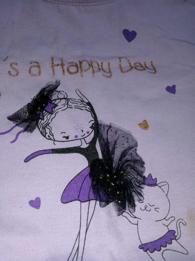 Cute Ballerina &amp; Cat T-Shirt