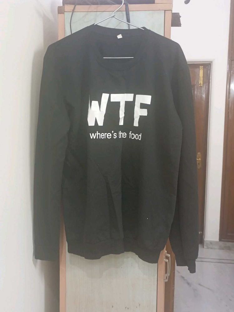 Black WTF "Where's the food" Sweatshirt