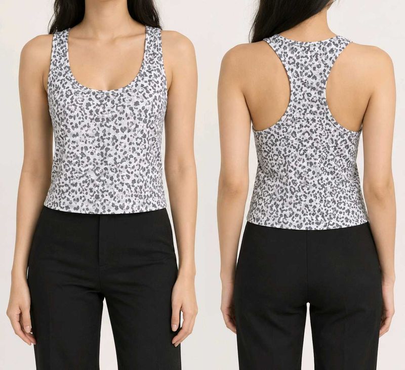 Leopard Print Racerback Tank Top