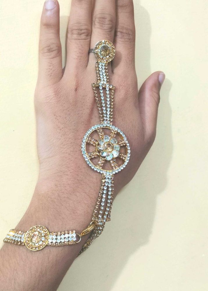 Designer Hand Harness Ring Bracelet
