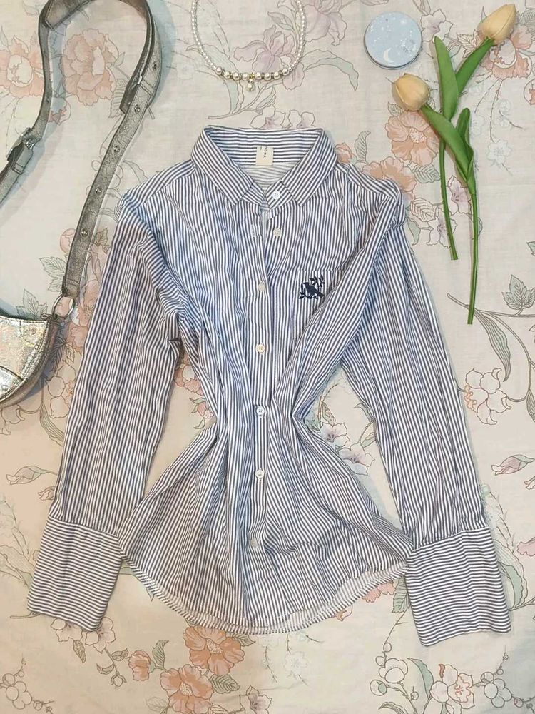 Classic Striped Button-Up Shirt