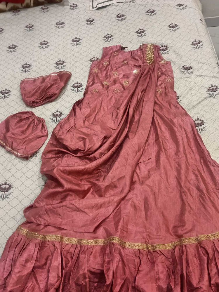 Elegant Ethnic Gown with attached dupatta