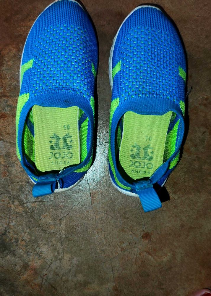 Blue &amp; Green Slip-On Shoes