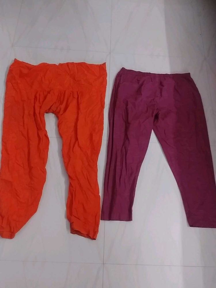 Pair of Orange &amp; Magenta Palazzos
