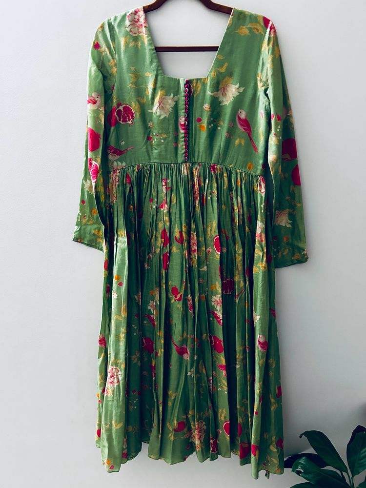Green Anarkali Suit Set
