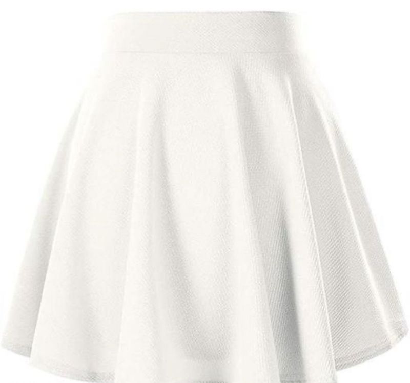 Chic White Flared Skirt