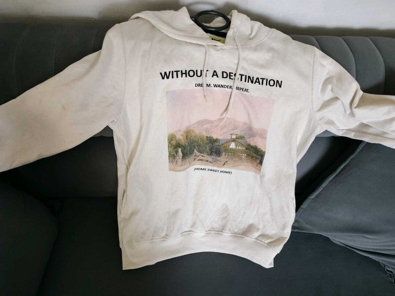 Cream Graphic Hoodie
