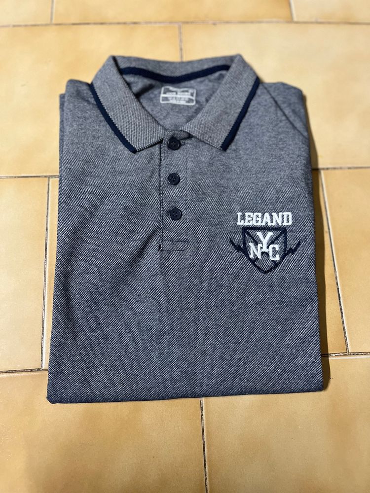 Grey Office Wear Tshirt