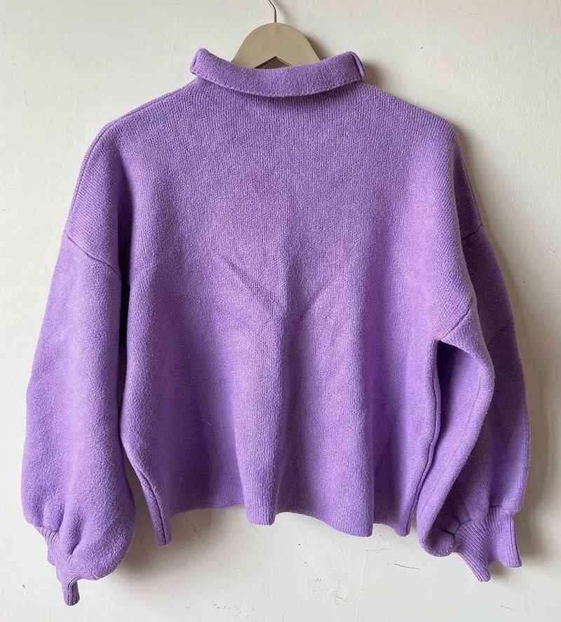Cozy Lavender Knit Sweater