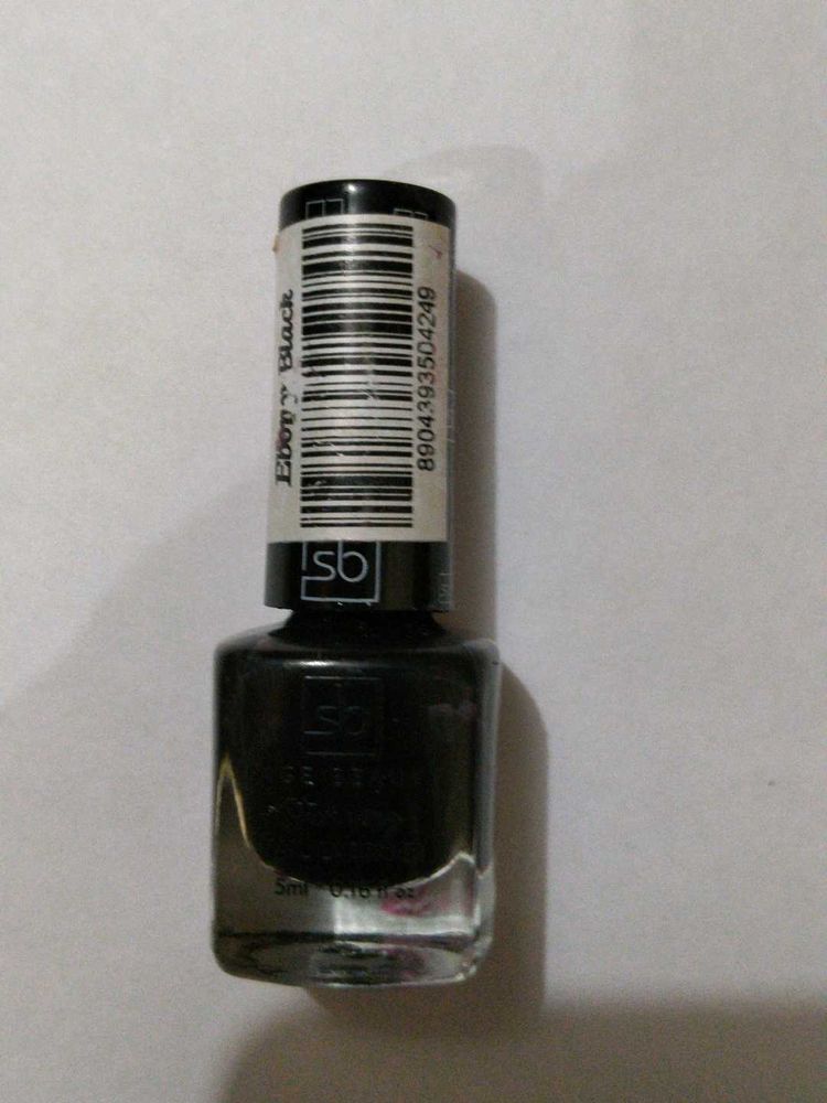 SB Ebony Black Nail Polish