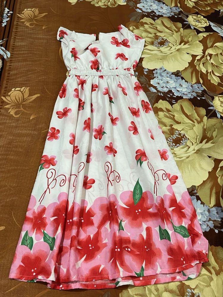 White Floral Maxi Dress