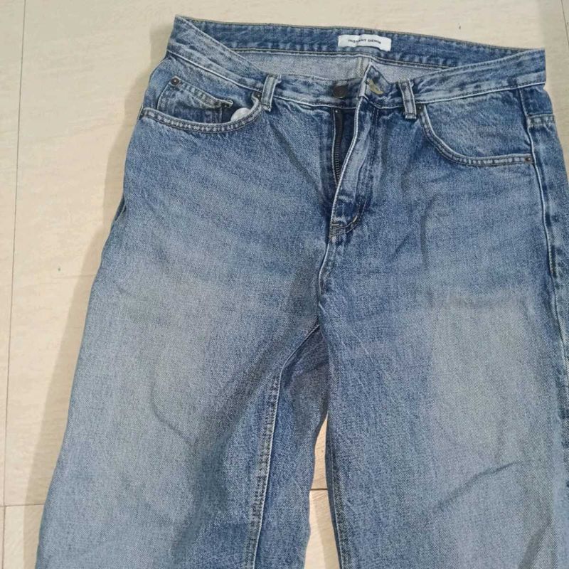 Korean straight fit jeans mid rise