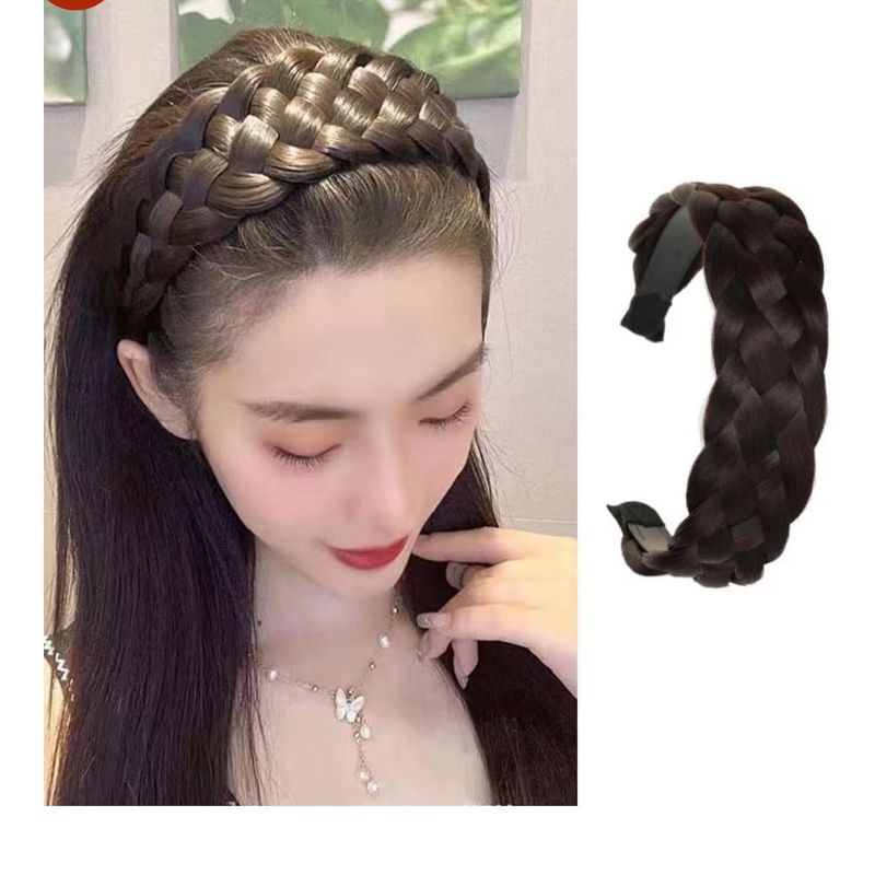 Braided Headband for Women (natural brown)