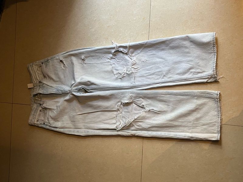 Distressed Light Wash Jeans