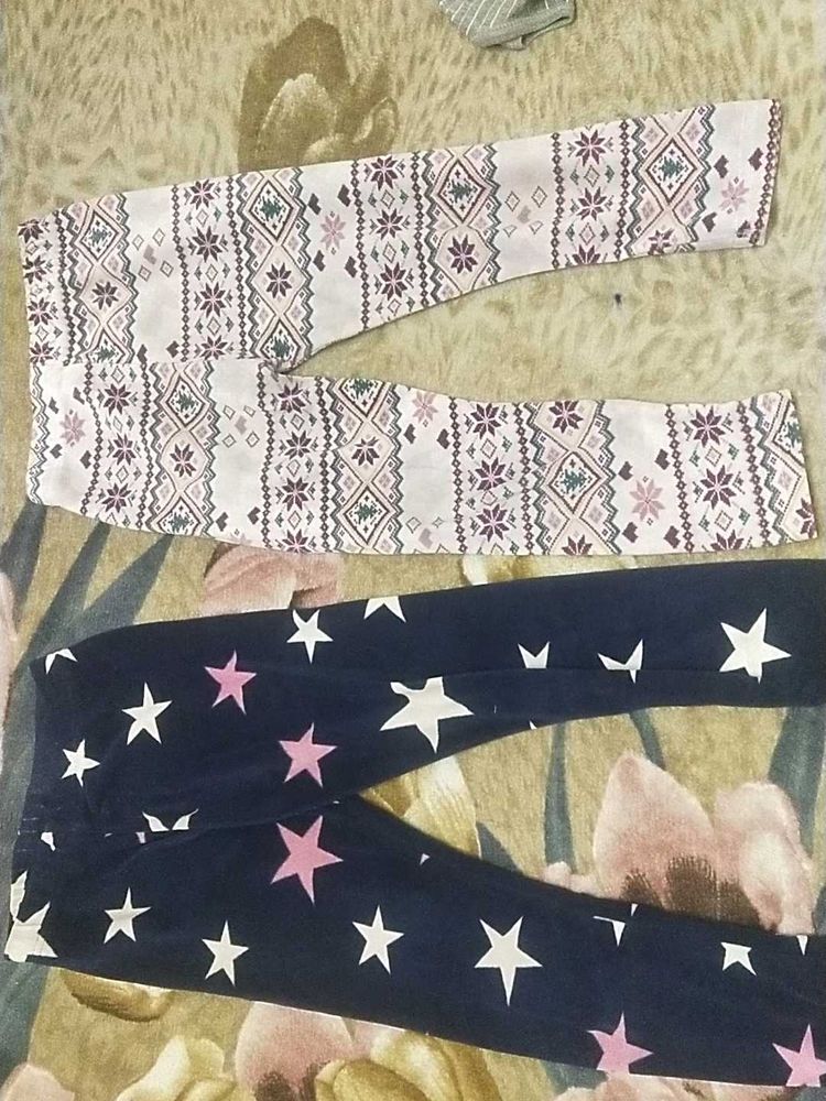 Printed Leggings Bundle Fot 2-4 Year Girl