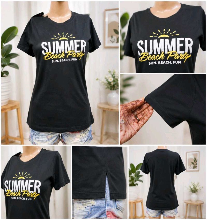 Black Summer Beach Party T-Shirt