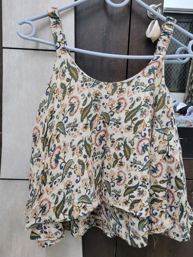 Boho Bloom Ruffle Top