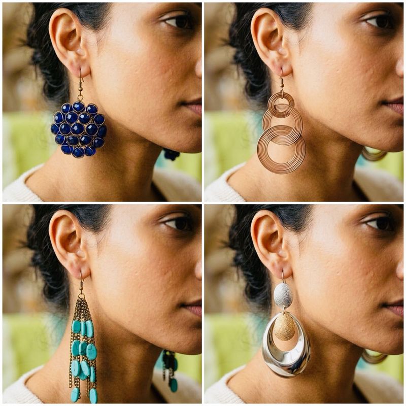 Combo 4 pairs Bohemian Statement Earrings Set