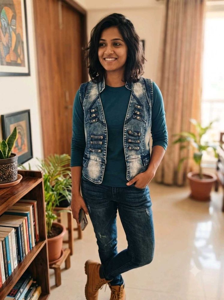 Vintage Retro Acid-Wash Denim Jacket