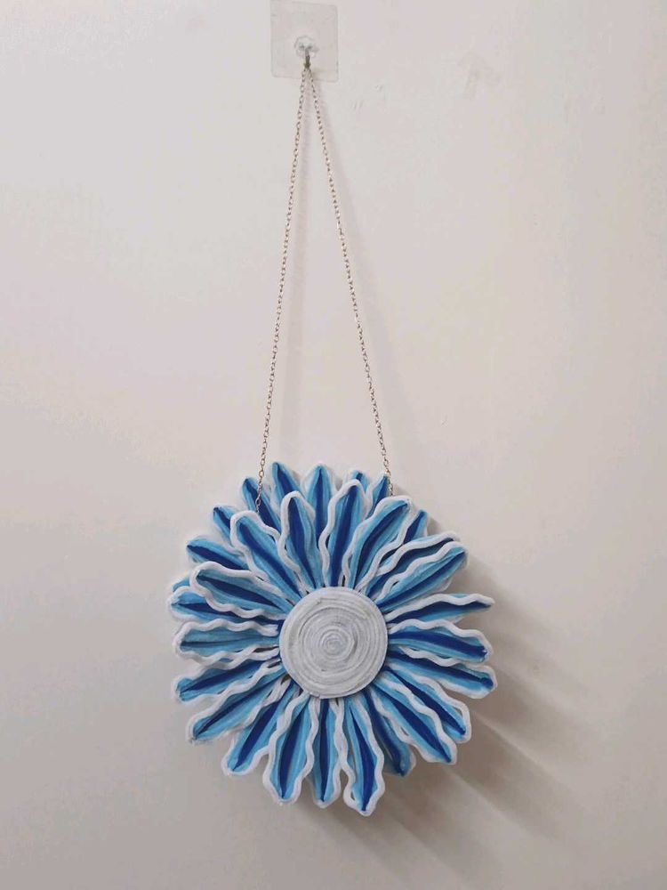 Viral Pipe Cleaner Blue Flower Charm Crossbody Bag
