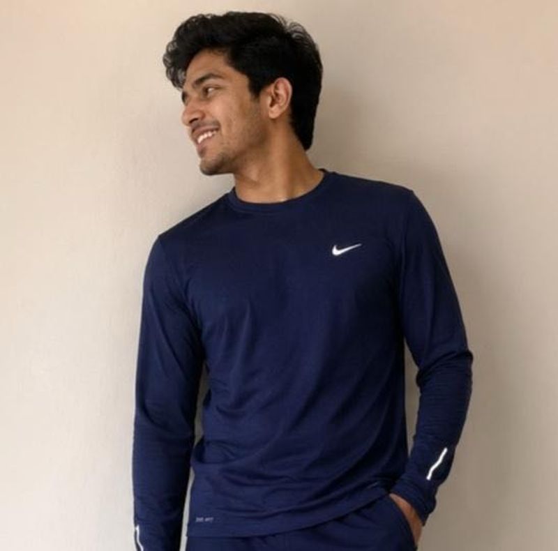 Men's Navy Nike Long Sleeve Shirt