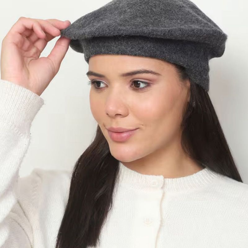 Stylish Grey Beret Hat